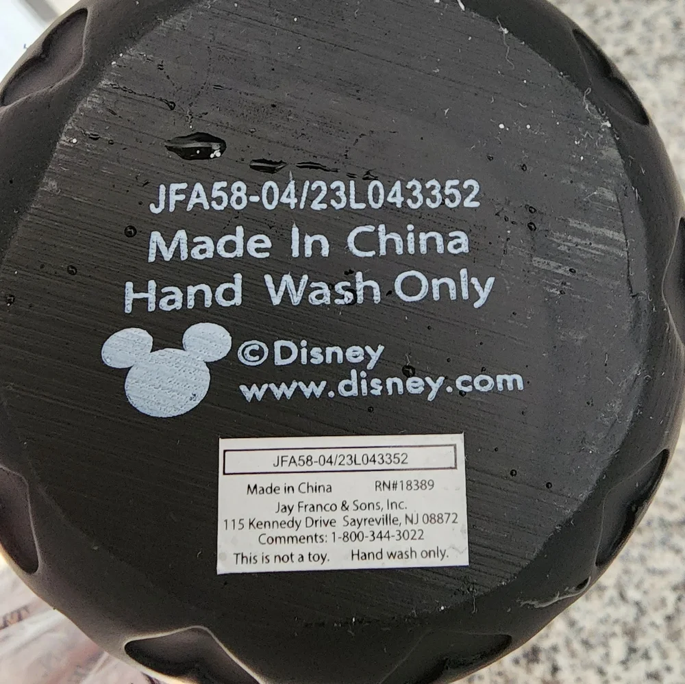 NWT Disney Minnie Mouse Black Soap Dispenser 6in Purple Heart Bow Lotion Pump